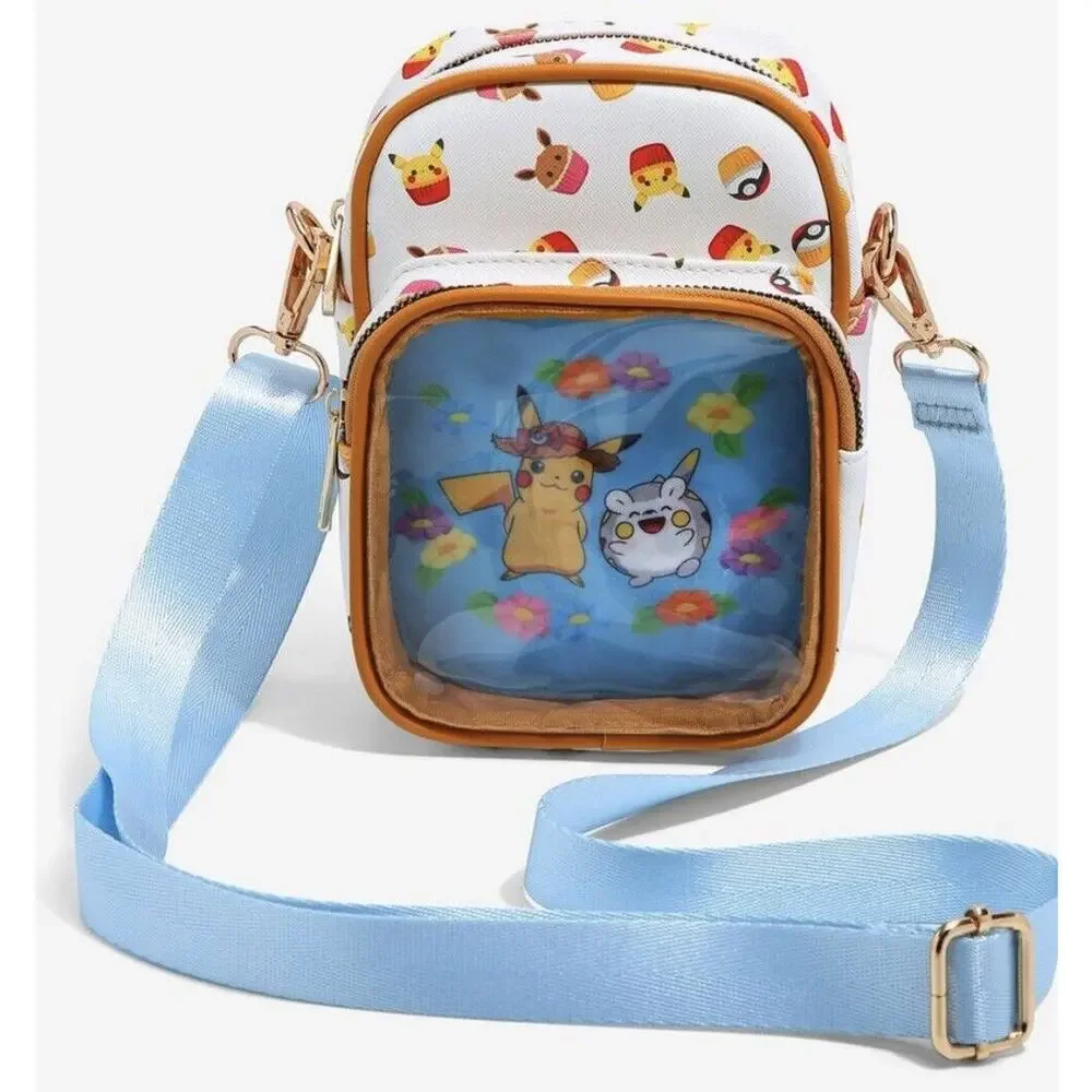 Pokemon Pikachu Eevee Cupcake Crossbody Bag Set ID Card Holder Wallet BIOWORLD